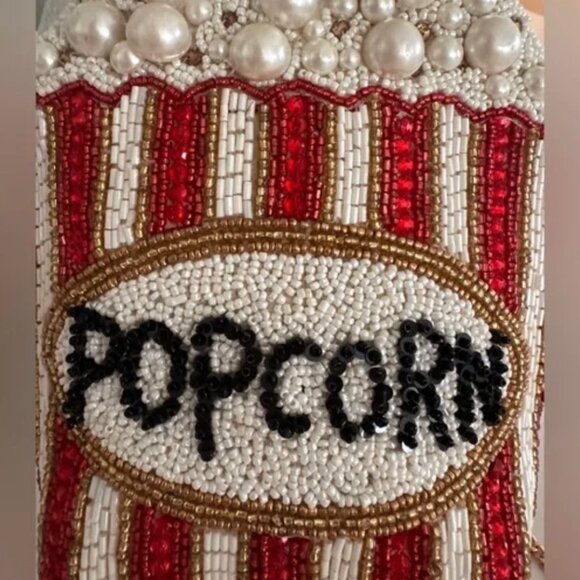 Popcorn Beaded Bag with Faux Pearls Hand Made in India Crossbody Tik Tok Viral - Picture 6 of 6